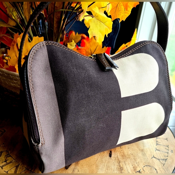 Bally Rare Canvas Abstract B-Logo Small Shoulder Handbag - Picture 2 of 15